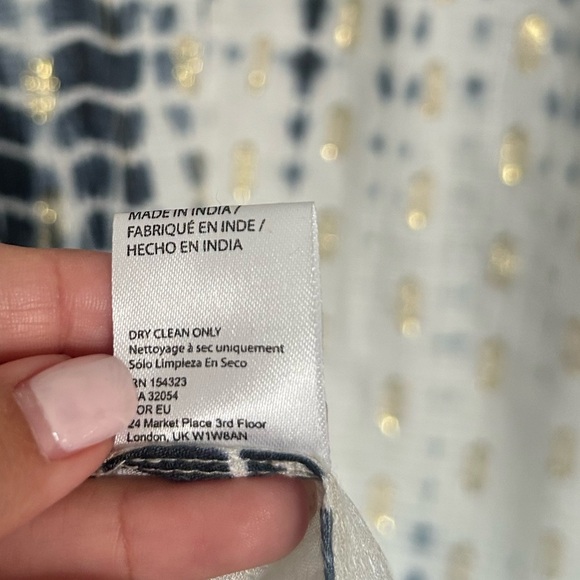 Anthropologie Blue Vada Shimmer Cocoon Kimono Flowly Breathable One Size - Picture 15 of 15